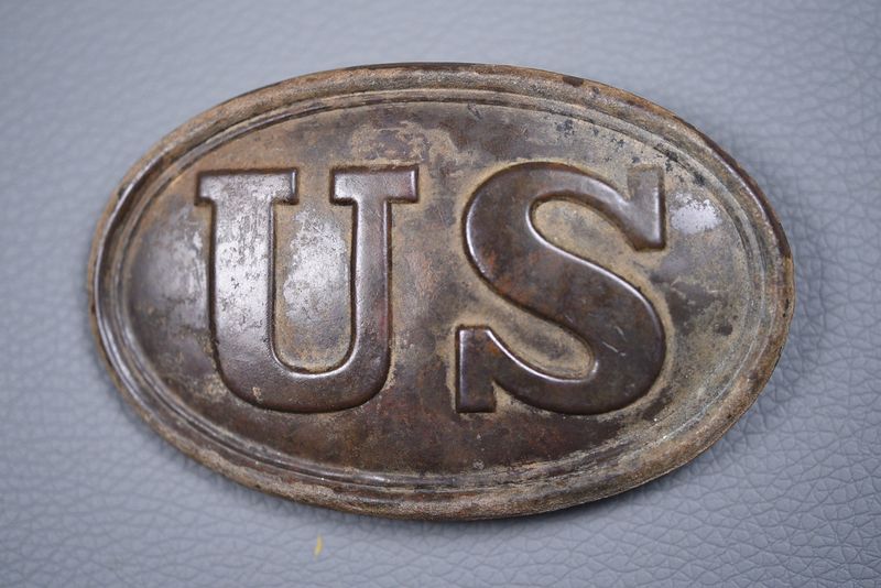 CIVIL WAR U.S. OVAL BELT BUCKLE w/ARROW HOOKS - RECOVERED AT COLD HARBOR