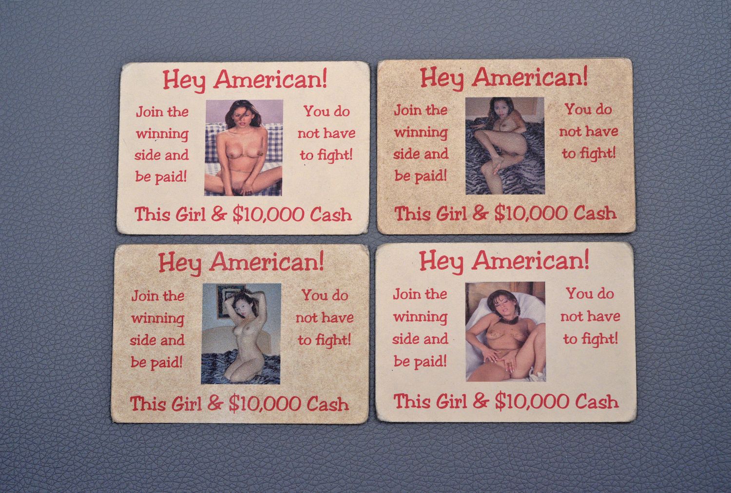 VIETNAM WAR DEFECTION CARDS - SET OF 4