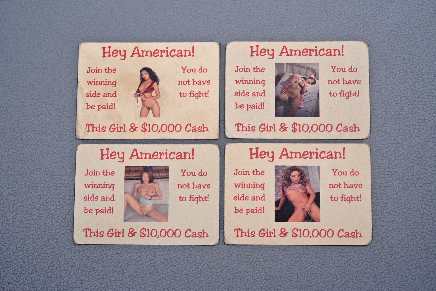 VIETNAM WAR DEFECTION CARDS - SET OF 4