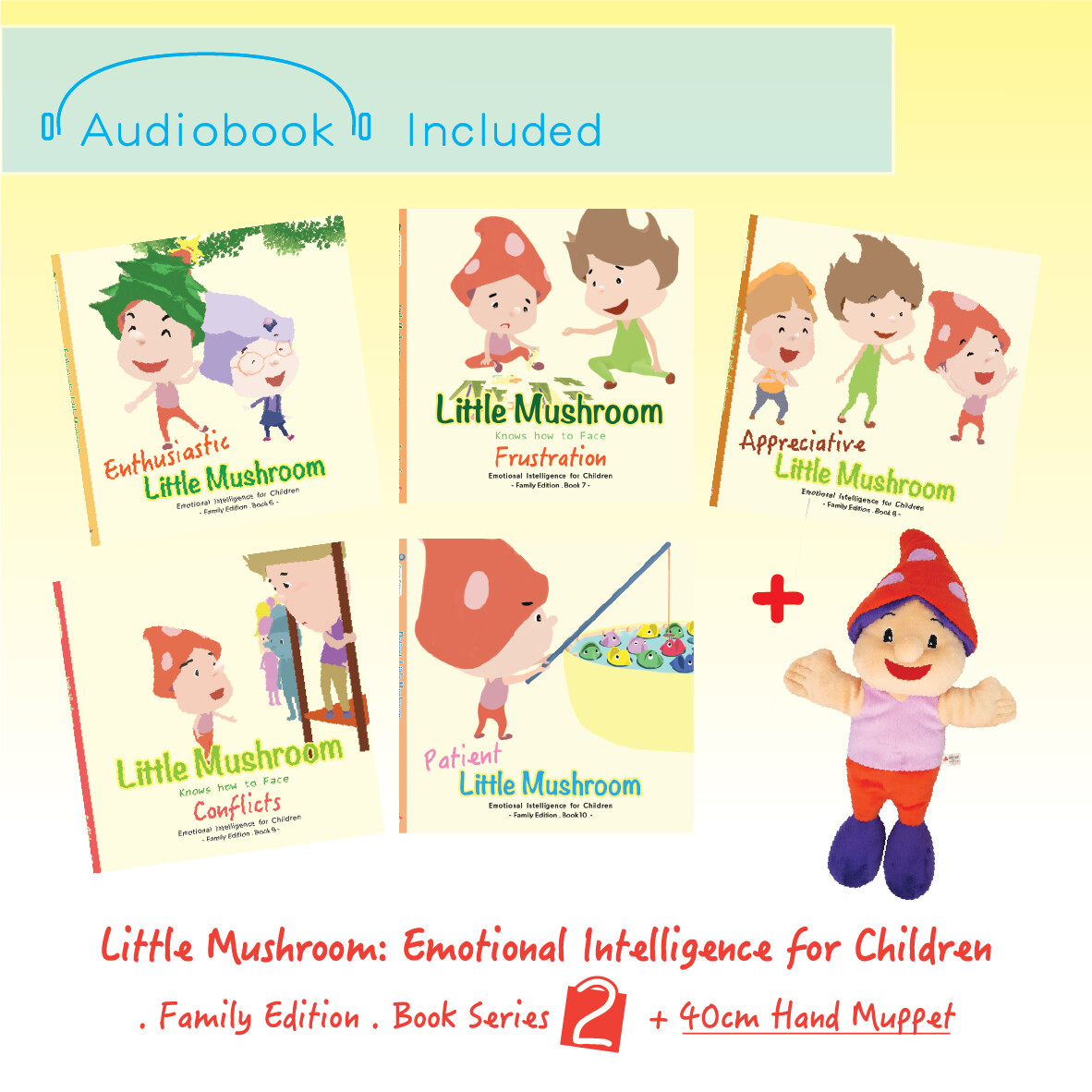 Family Edition - Series 2 (5books) + 1 Hand Muppet (40cm)