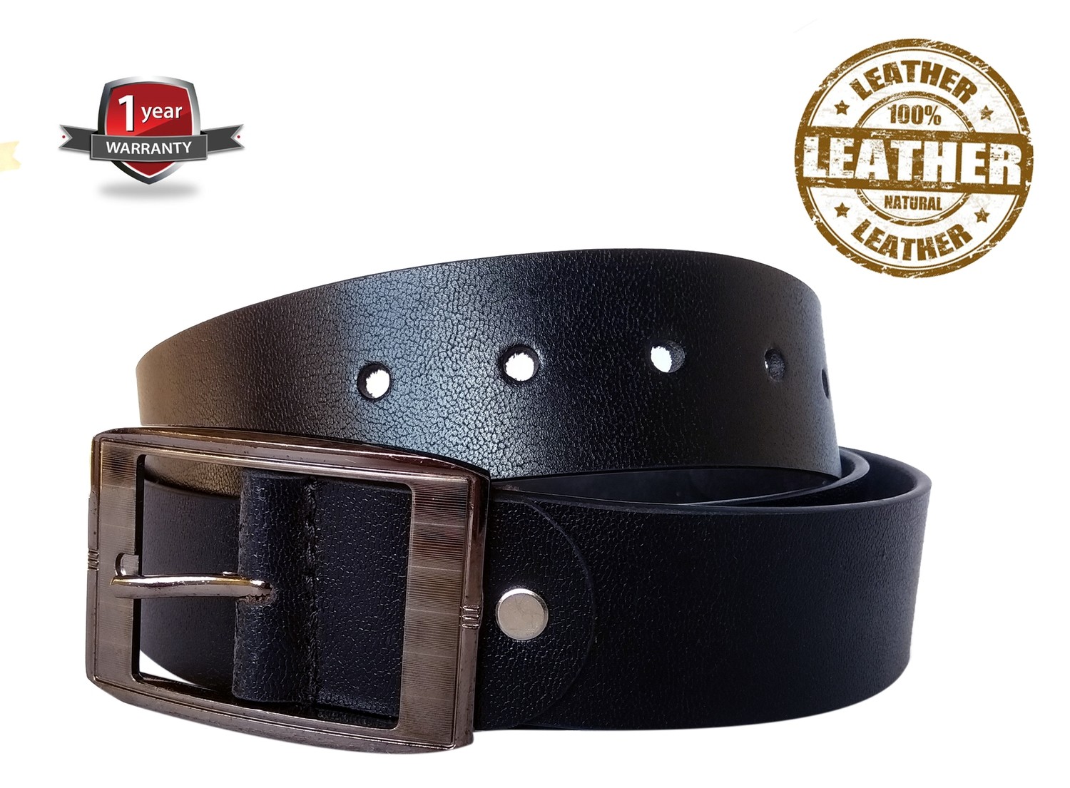 Red Eagle Style Men belt Black / 100% Genuine Leather Belts