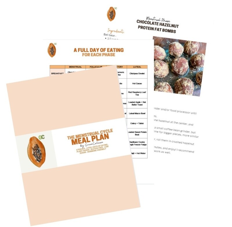 The Menstrual Cycle Meal Plan + Recipe eBook PDF