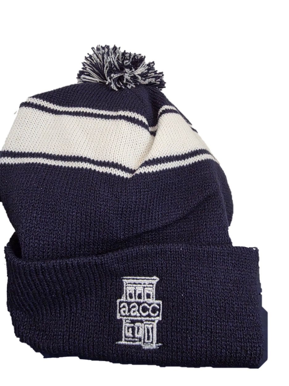 AACC Beanie - Navy/White