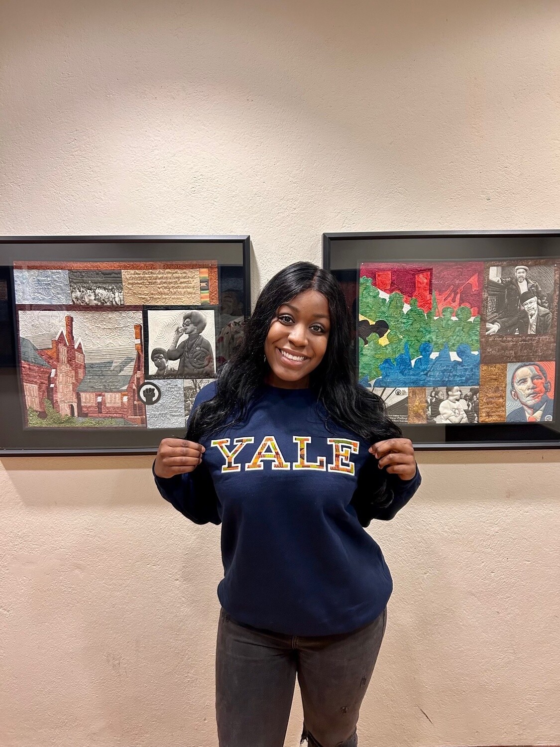 Yale Kente Sweatshirt Blue 2XL