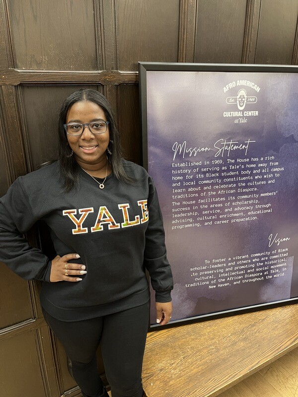 Yale Kente Sweatshirt Black Medium