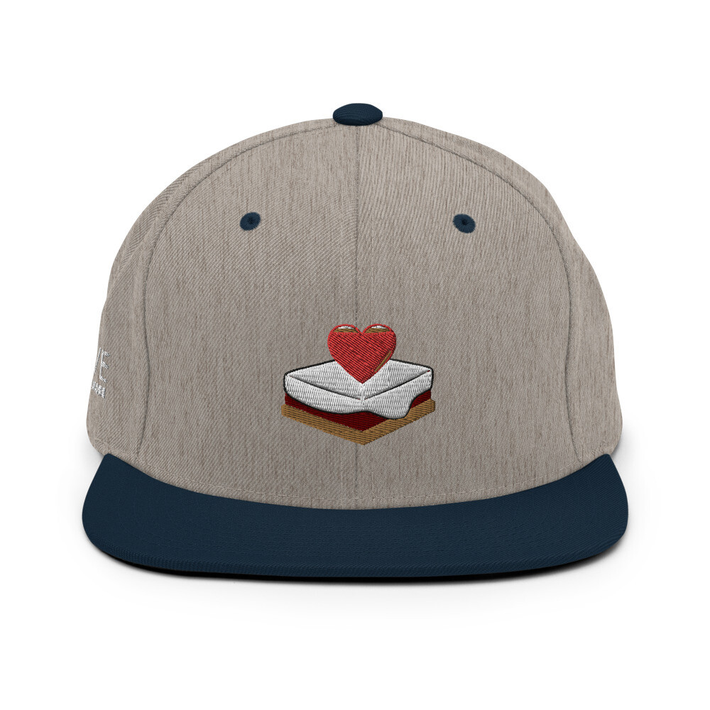 S'mores Amore Snapback Hat (Heather Gray/Navy Blue)