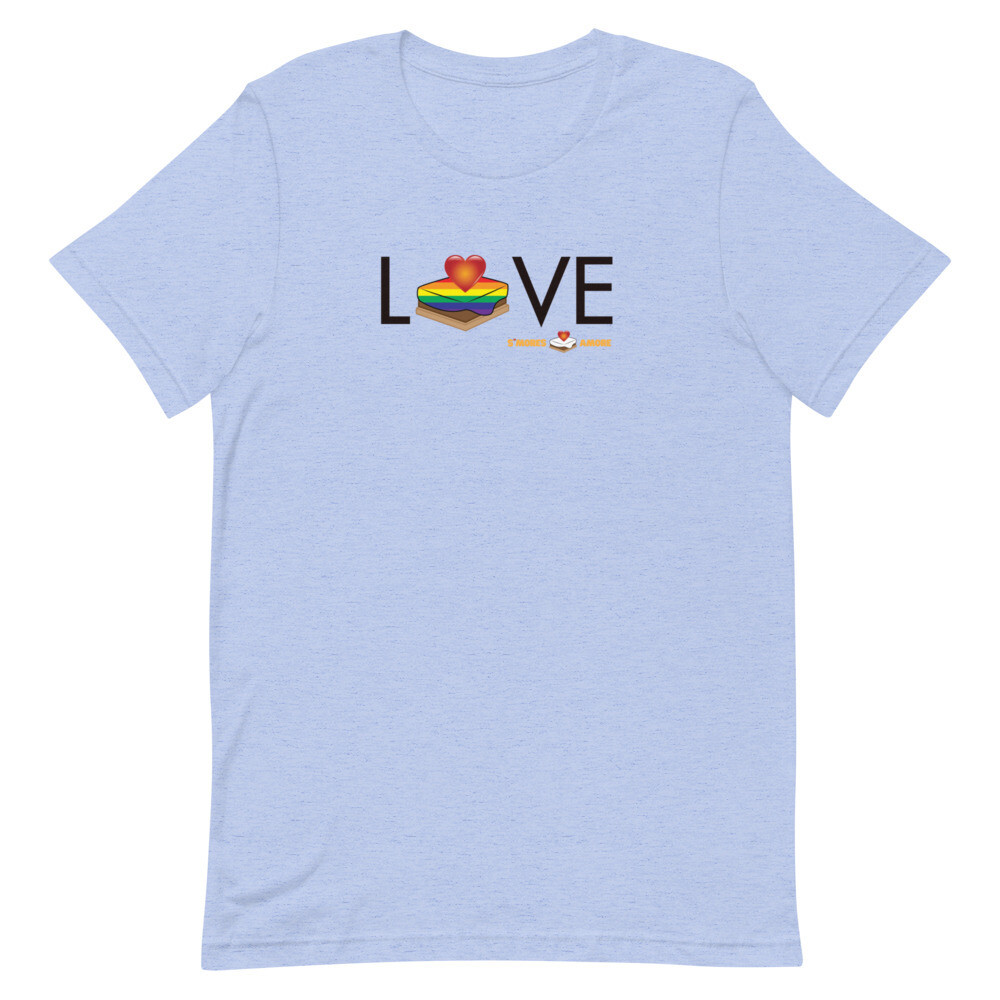 LOVE Rainbow Pride Short-Sleeve Unisex Tee