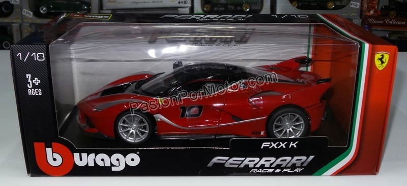 Bburago 1:18 Ferrari FXX K Coupe 2015 Rojo Race & Play Con Caja