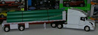 1:32 Volvo VN 780 Con Trailer Plataforma Con Tubos NEW RAY 00108