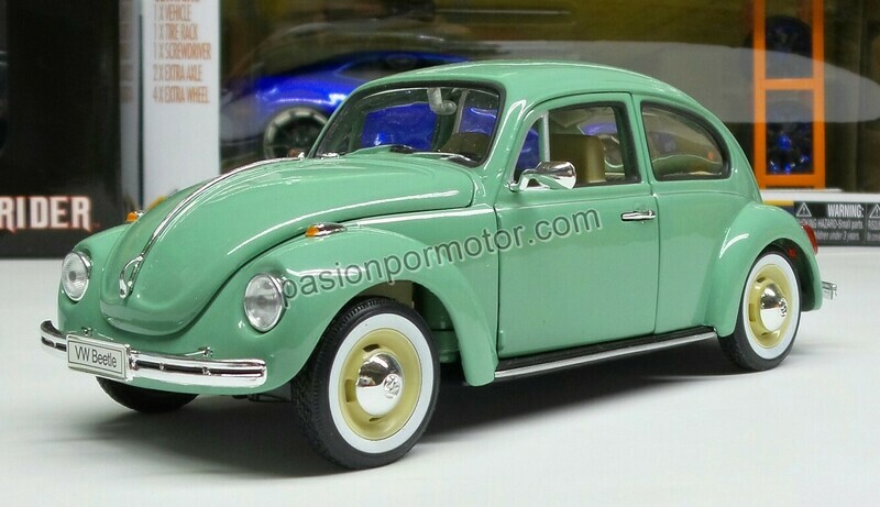 1:24 Volkswagen Beetle 1302 1972 Verde WELLY En Display a Granel