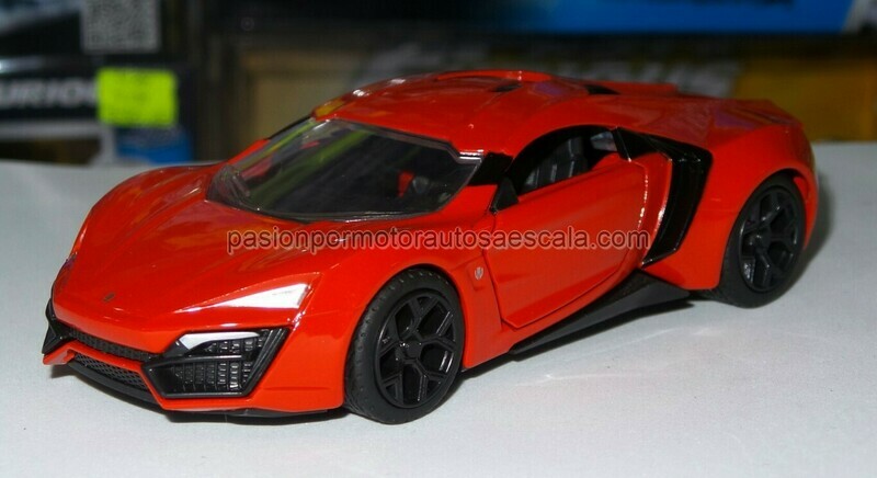 1:32 W Motors Lykan HyperSport 2013 Rojo Jada Toys En Caja