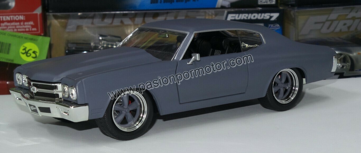 1:24 Chevrolet Chevelle SS 1970 Gris Mate Dom's Toretto Rapido Y Furioso 4 JADA TOYS