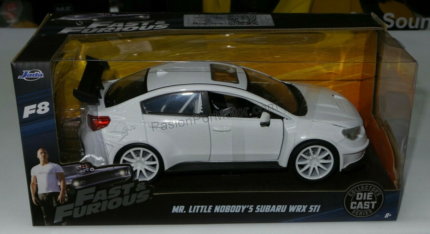 1:24 Subaru WRX STi 2016 Blanco Mr Little Nobody´s  Rapido Y Furioso 8 Jada Toys Con Caja