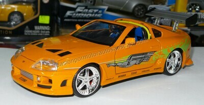 1:24 Toyota Supra A80 MK4 1995 Naranja Brian&#39;s Rapido y Furioso 1 JADA TOYS 02405