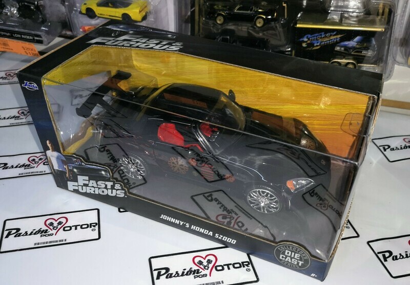 1:24 Honda S2000 2001 Negro Johnny's  Rapido Y Furioso Jada Toys Con Caja