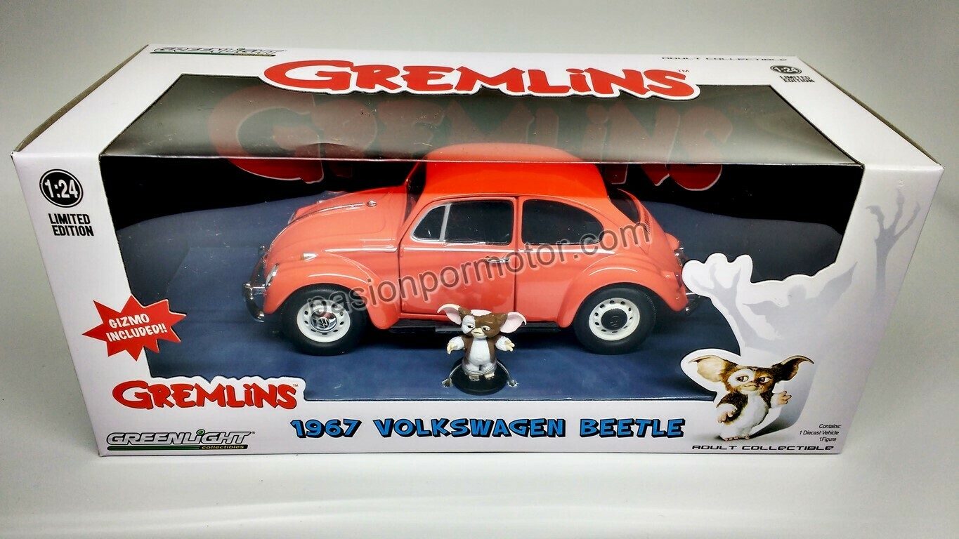 1:24 Volkswagen Beetle 1967 Naranja Con Gizmo de Gremlins Greenlight