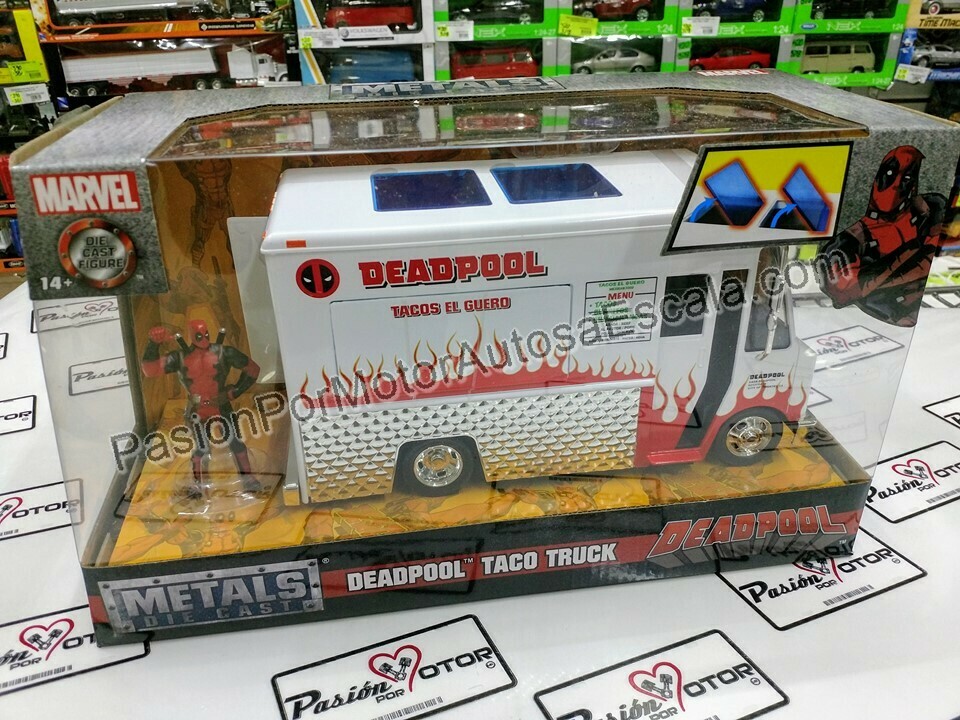 1:24 Taco Truck Deadpool Food Truck Jada Toys Metals C Caja Marvel