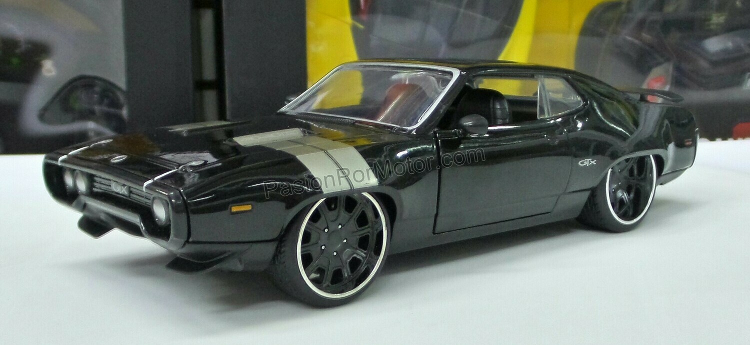 1:24 Plymouth GTX 1972 Dom's Toretto Rapido Y Furioso 8 JADA TOYS