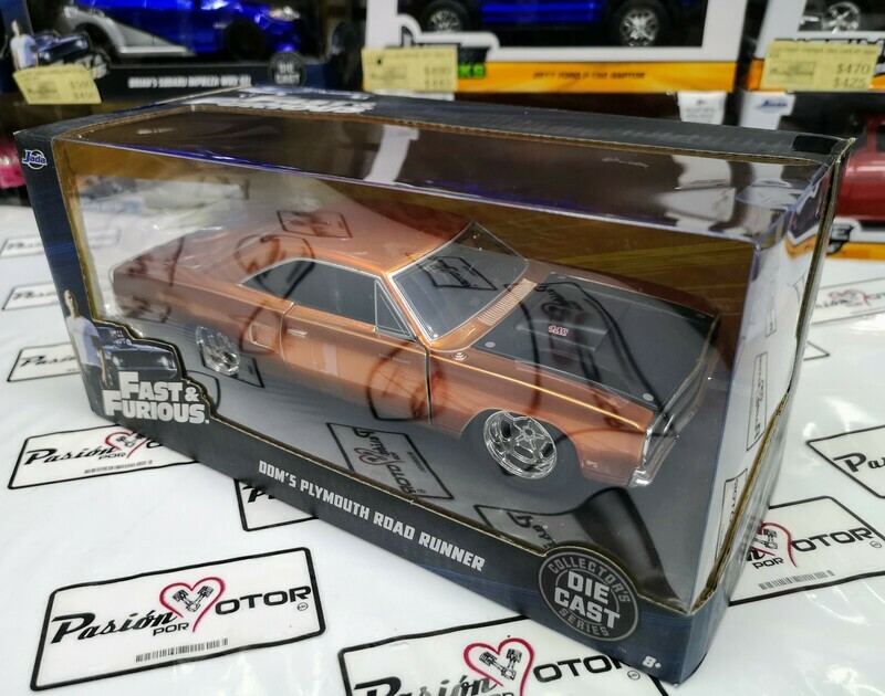 1:24 Plymouth Road Runner 1970 Dom's Toretto Cobre Rapido Y Furioso 7 Jada Toys En Caja