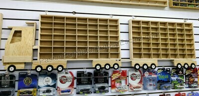 Camion Doble Remolque Full Coleccionador Repisa Para Colgar, En Madera P 98 Pz Tipo Hot Wheels 1:64
