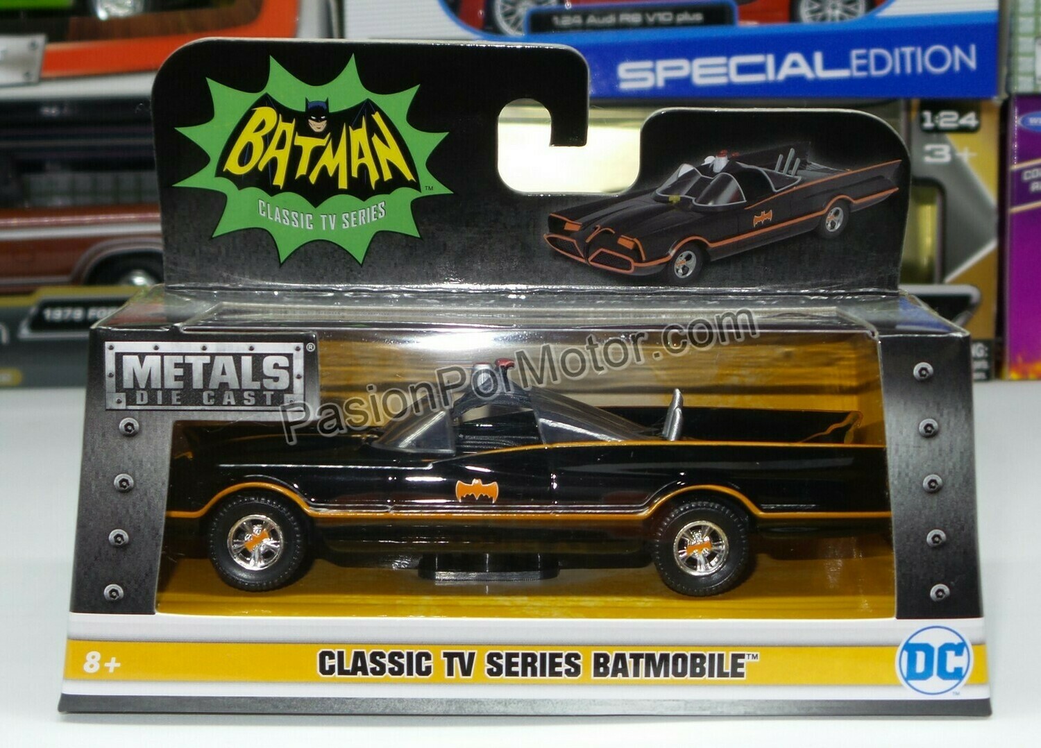 1:32 / 1:43 Batimovil Classic TV Series 1966 Batman Jada Toys Metals DC Comics En Caja