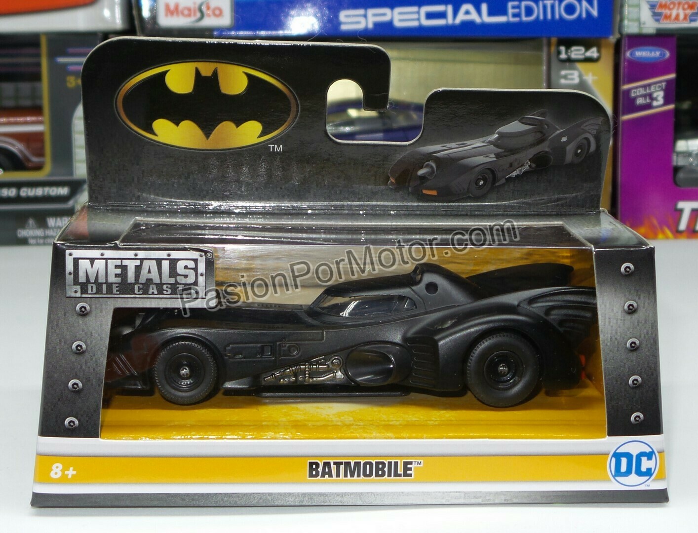 1:32 / 1:43 Batimovil Batman 1989 - 1992 Jada Toys Metals DC Comics En Caja