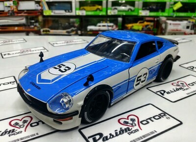 1:24 Datsun 240Z 1972 Azul C Blanco JADA TOYS JDM Tuners Nissan