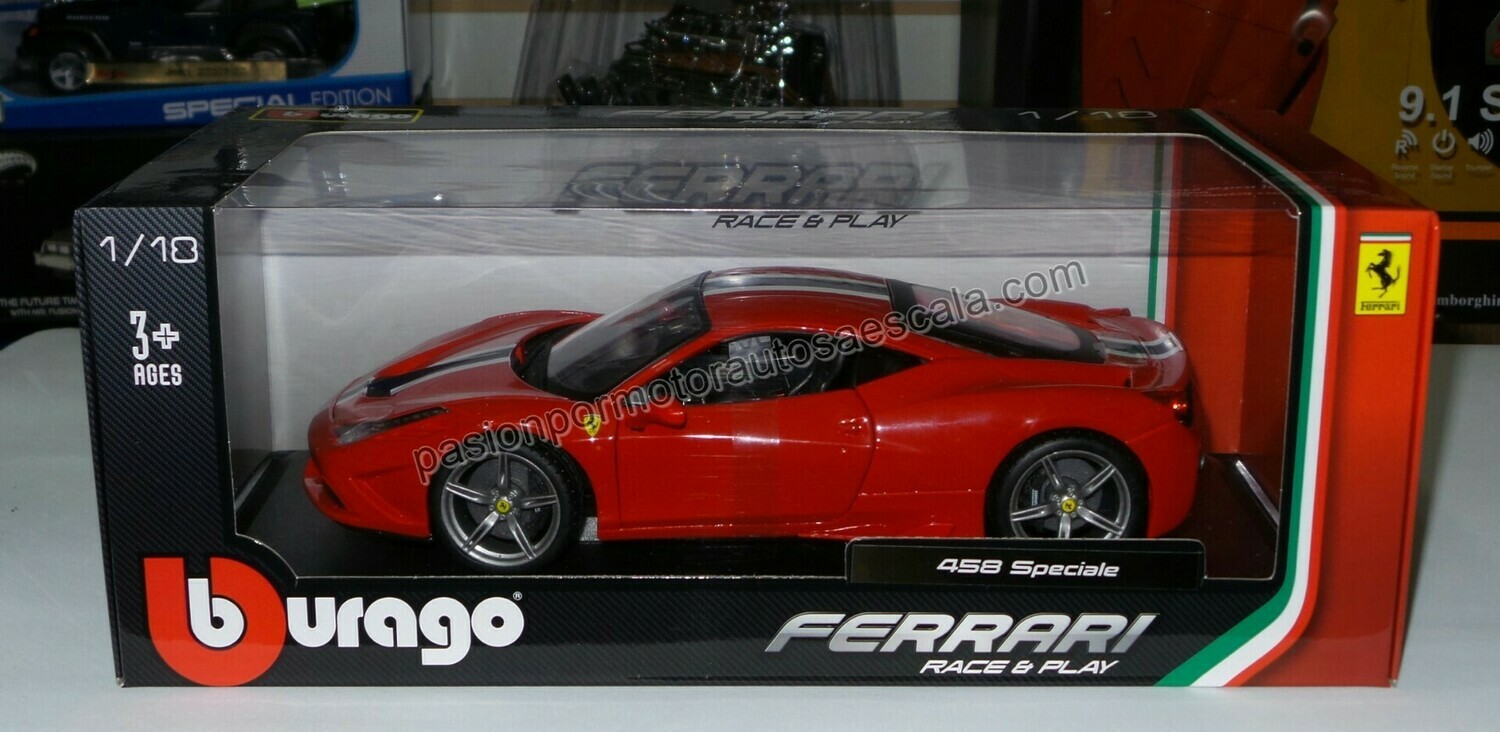 1:18 Ferrari 458 Speciale 2014 Rojo Bburago