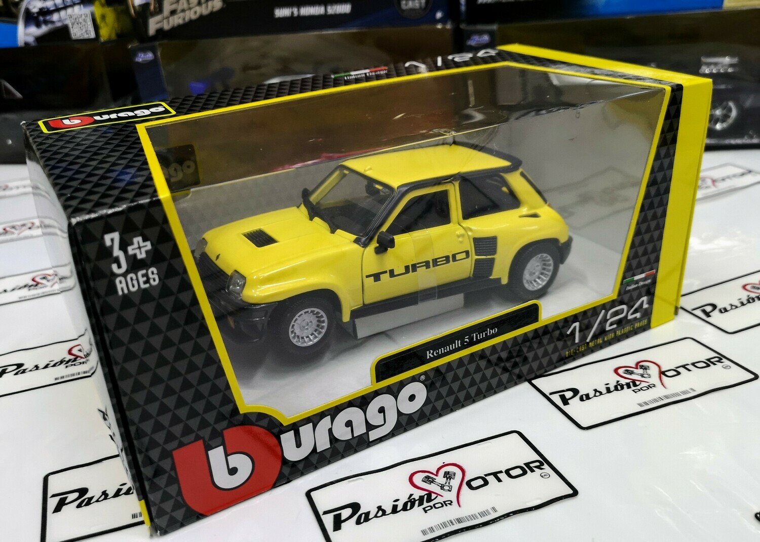 1:24 Renault 5 Turbo 1982 Amarillo Bburago En Caja