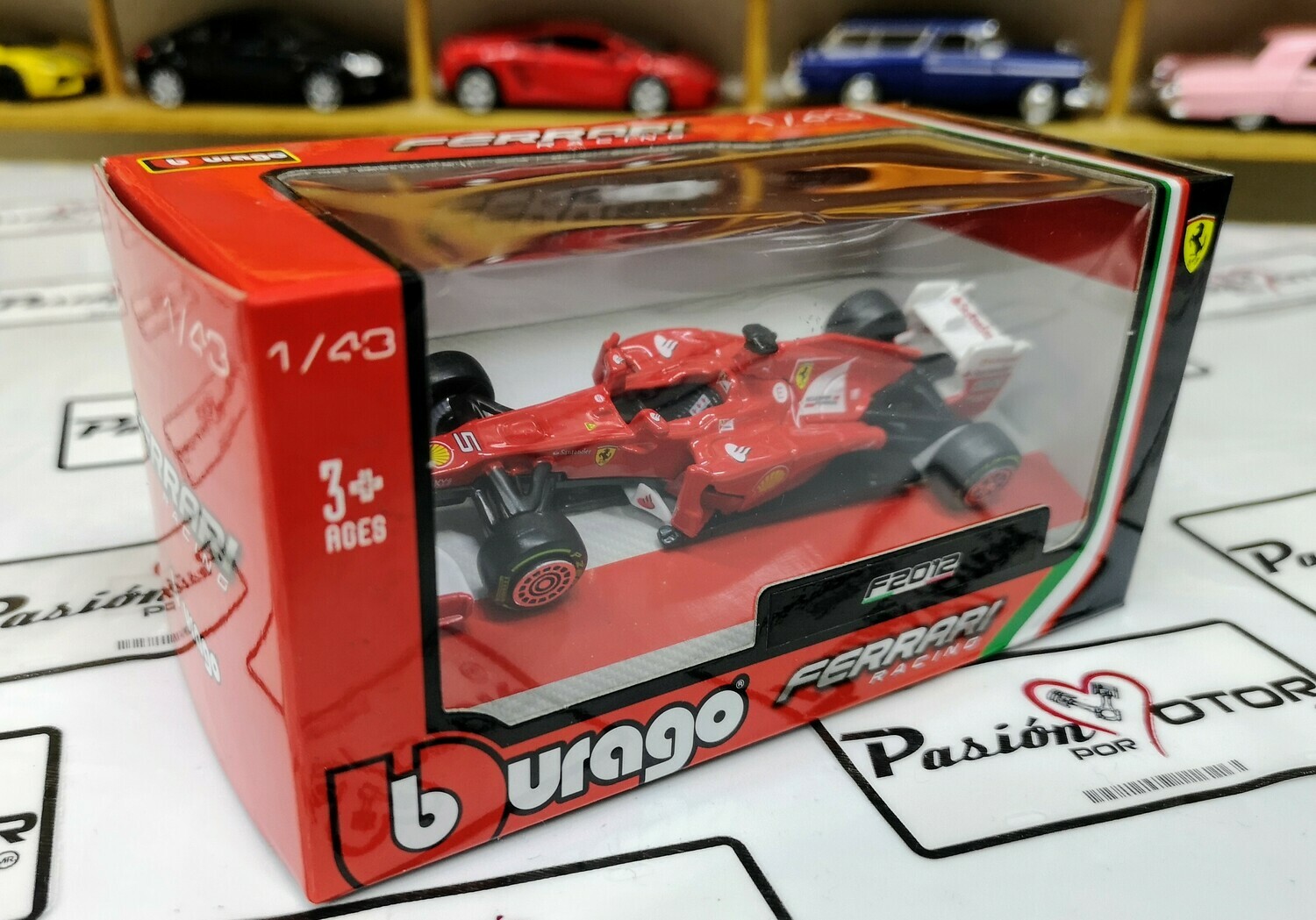 1:43 Ferrari F2012 #5 Fernando Alonso Formula 1 Rojo Bburago