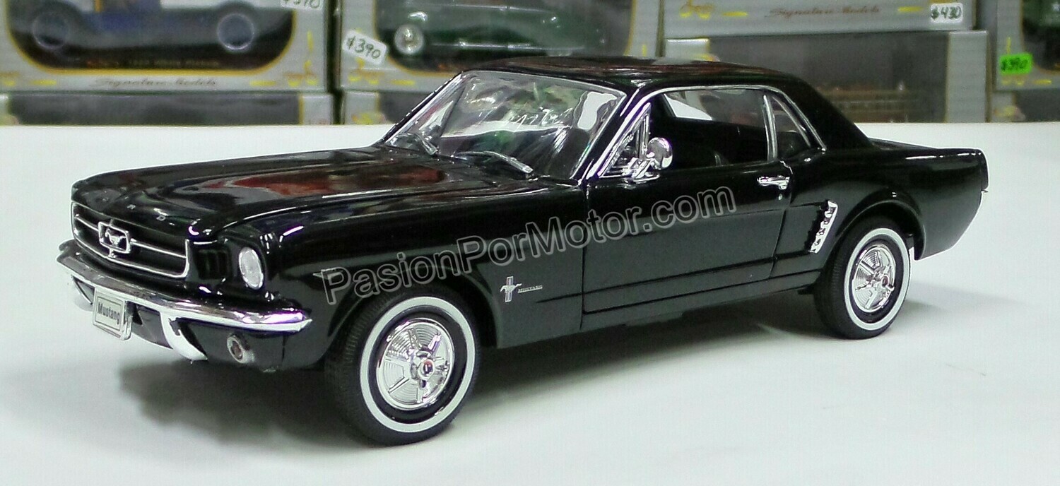 1:24 Ford Mustang Coupe Hard Top 1964 1/2 Negro WELLY Nex Models Display a Granel
