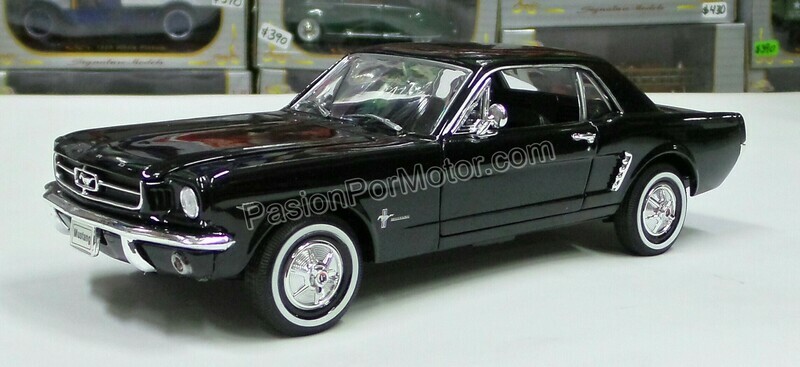 1:24 Ford Mustang Coupe Hard Top 1964 1/2 Negro WELLY Nex Models