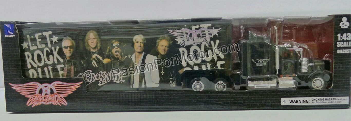 1:43 Kenworth W900 1979 Custom C Caja Seca Panzona Aerosmith Trailer New Ray