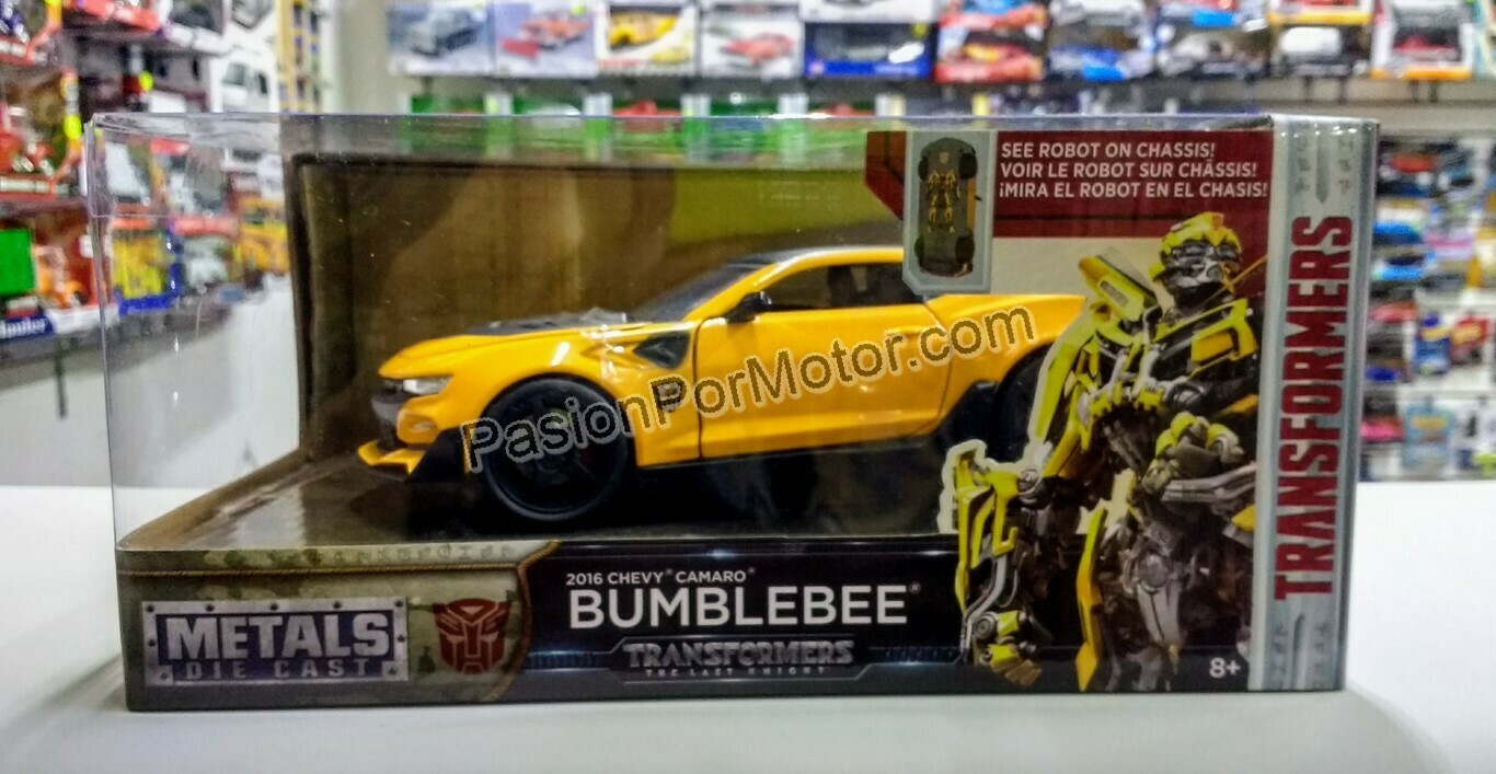 1:24 Chevrolet Camaro 2016 Bumblebee Transformers Last Knight Jada Toys Hollywood Rides C Caja