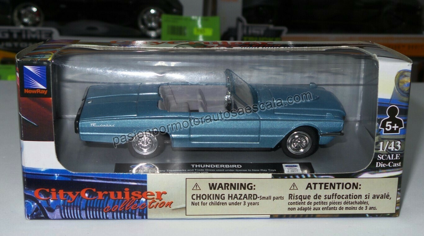 1:43 Ford Thunderbird Convertible 1966 Azul New Ray