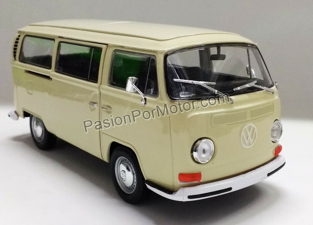 1:24 Volkswagen Bus Type 2 T2 1972 Crema WELLY Nex Models Combi