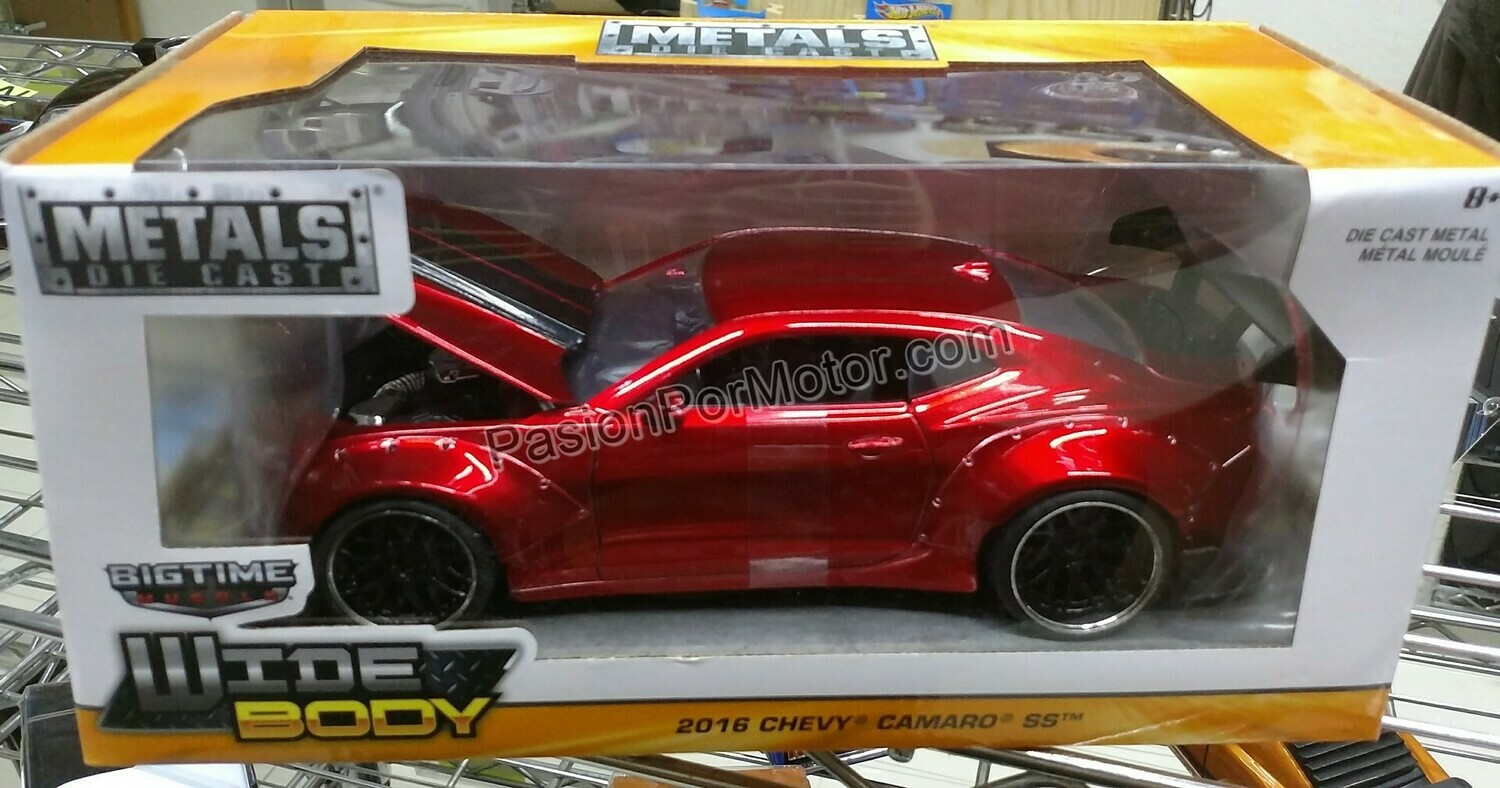 1:24 Chevrolet Camaro SS 2016 Wide Body Rojo Jada Toys Big Time Muscle