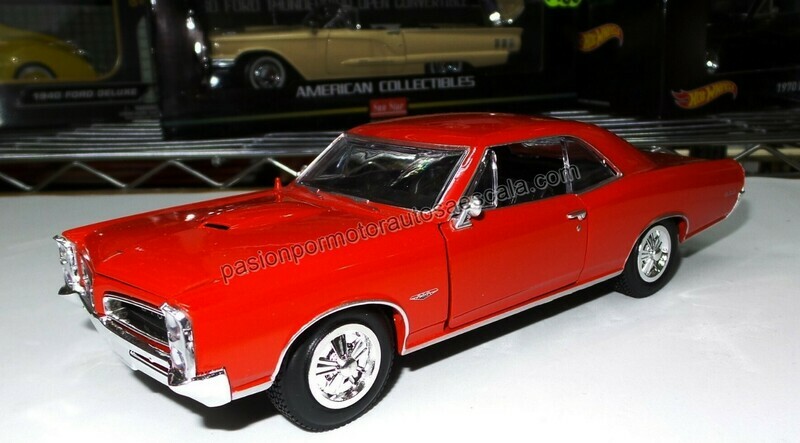 1:25 Pontiac GTO Coupe 1966 Rojo NEW RAY Muscle Car Collection 1:24