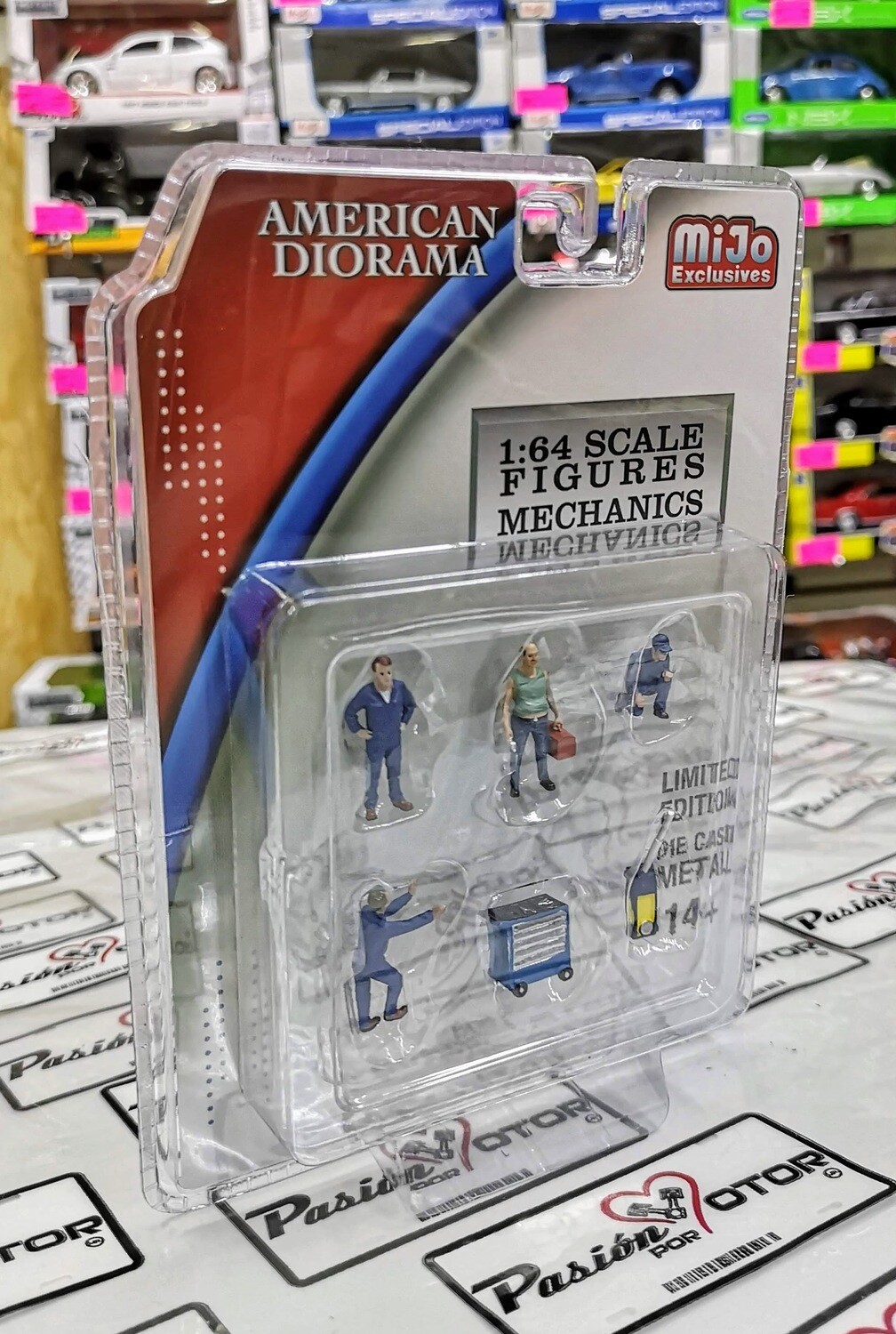 1:64 Set Mecanicos American Diorama Mijo Figures Mechanics