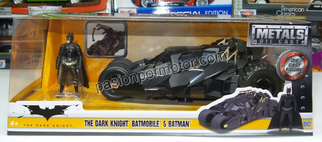 1:24 Batimovil 2005 Tumbler Negro Batman The Dark Night Jada Toys Metals DC Comics En Caja
