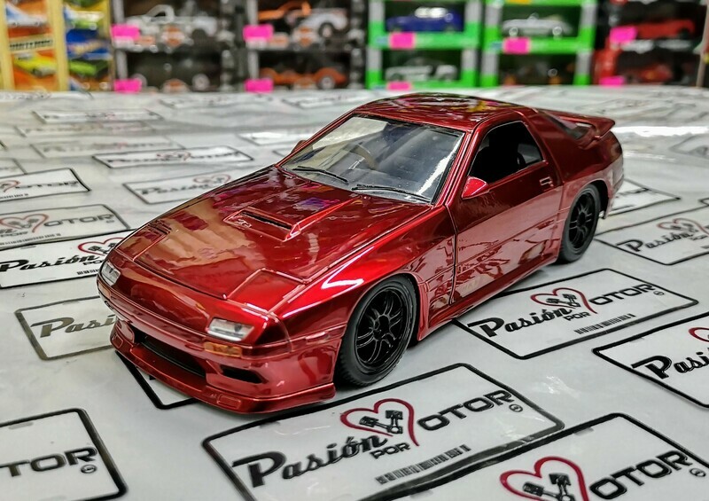 1:24 Mazda RX-7 FC3S 1985 Rojo JADA TOYS JDM Tuners  En Display  A Granel 00891