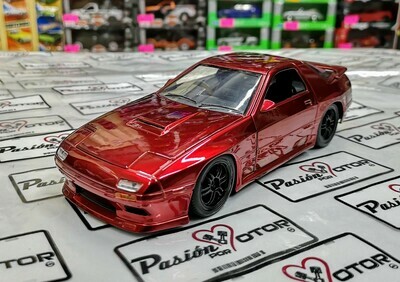 1:24 Mazda RX-7 FC3S 1985 Rojo JADA TOYS JDM Tuners  En Display  A Granel 00891