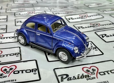 5 Pulgadas / 1:32 Volkswagen Beetle 1967 Azul Marino De Fricción KINSMART En Display a Granel 00943