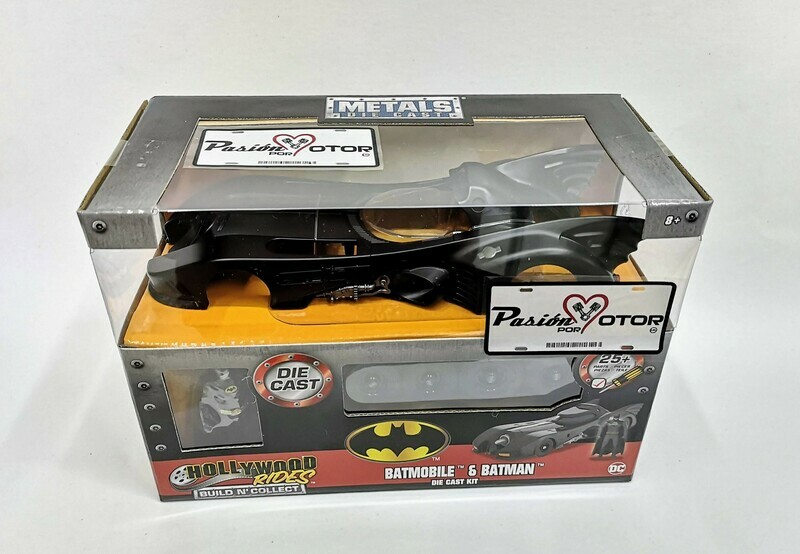 1:24 Batimovil 1989 - 1992 Tim Burton Para Armar Batman Jada Toys Metals Build N'Collect Para Armar
