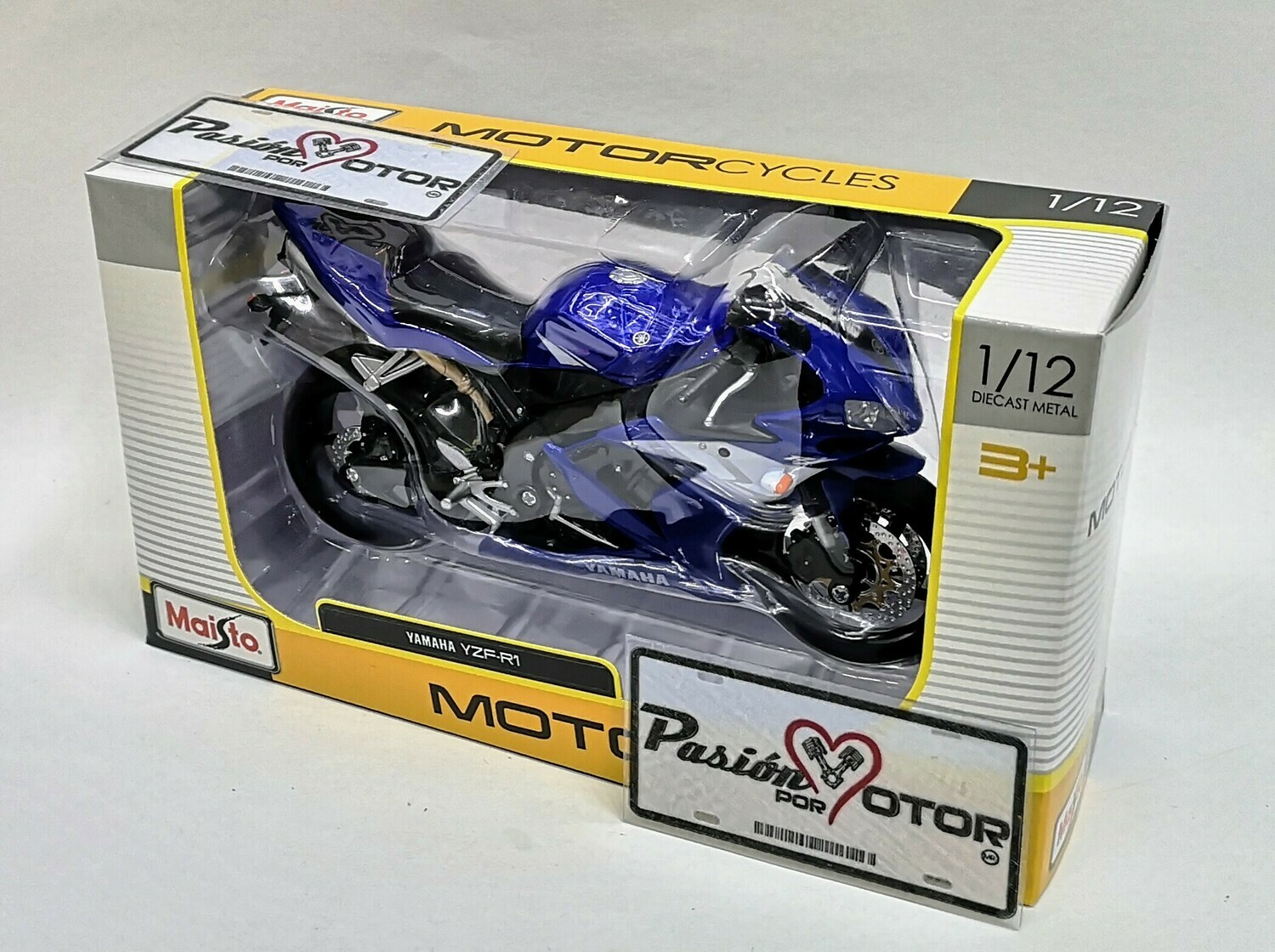 1:12 Yamaha YZF-R1 2004 Azul Moto Maisto Motorcycles