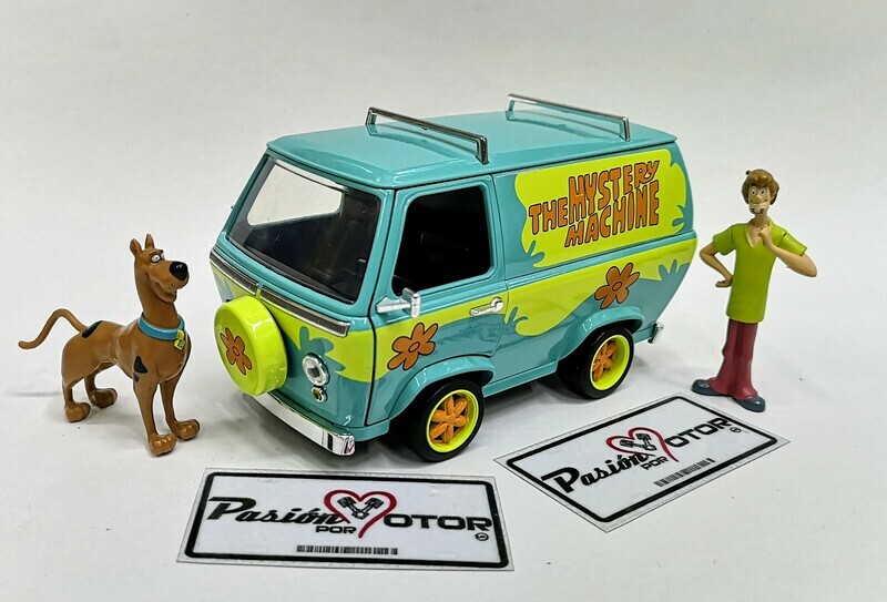 1:24 The Mystery Machine - Maquina del Misterio con Figuras de Shaggy & Scooby Doo JADA TOYS Hollywood