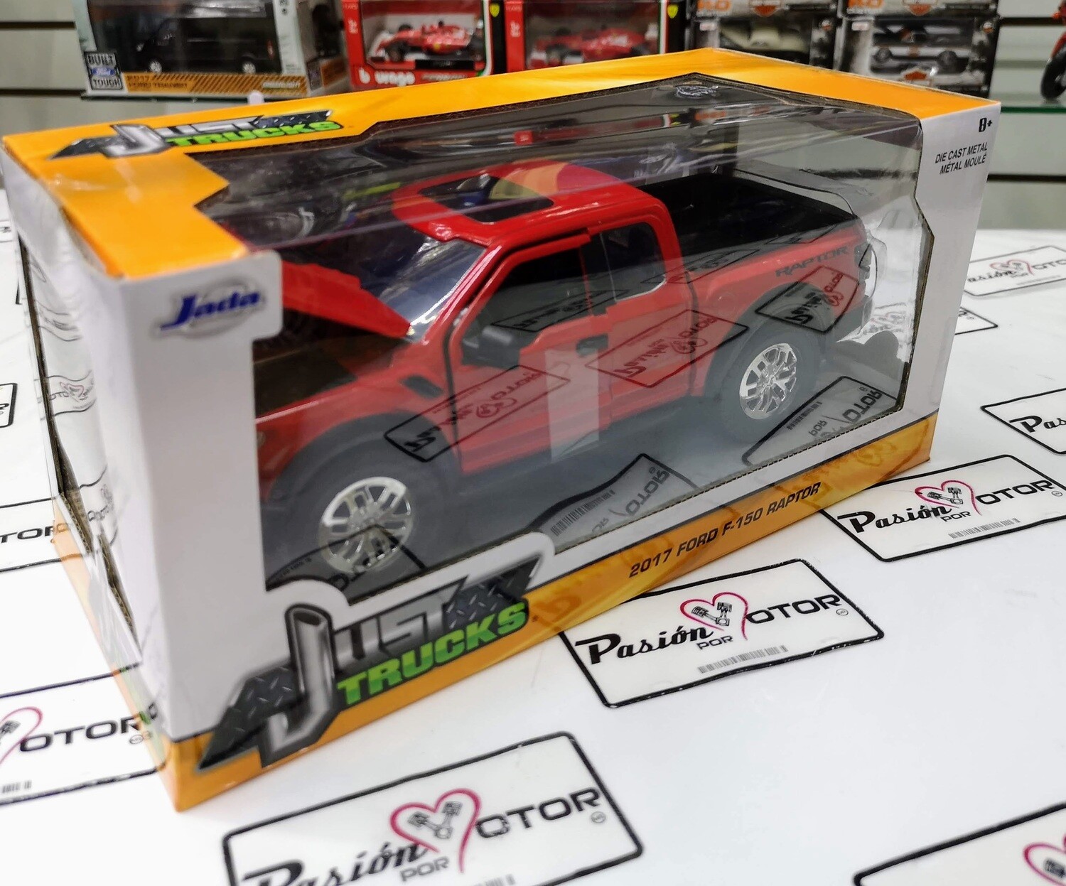 1:24 Ford F-150 Raptor 2017 Rojo Jada Toys Just Trucks C Caja