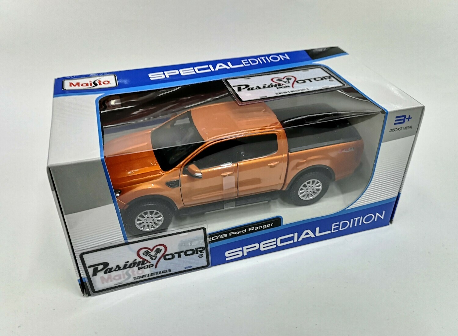 1:27 Ford Ranger Super Crew FX4 2019 Cobre Maisto Special Edition Pick Up En Caja 1:24