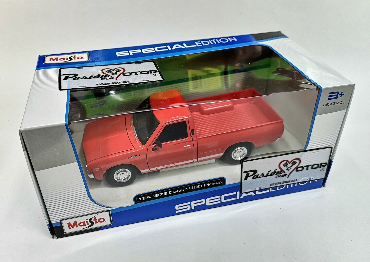1:24 Datsun 620 Pick Up 1973 Rojo Maisto Special Edition C Caja
