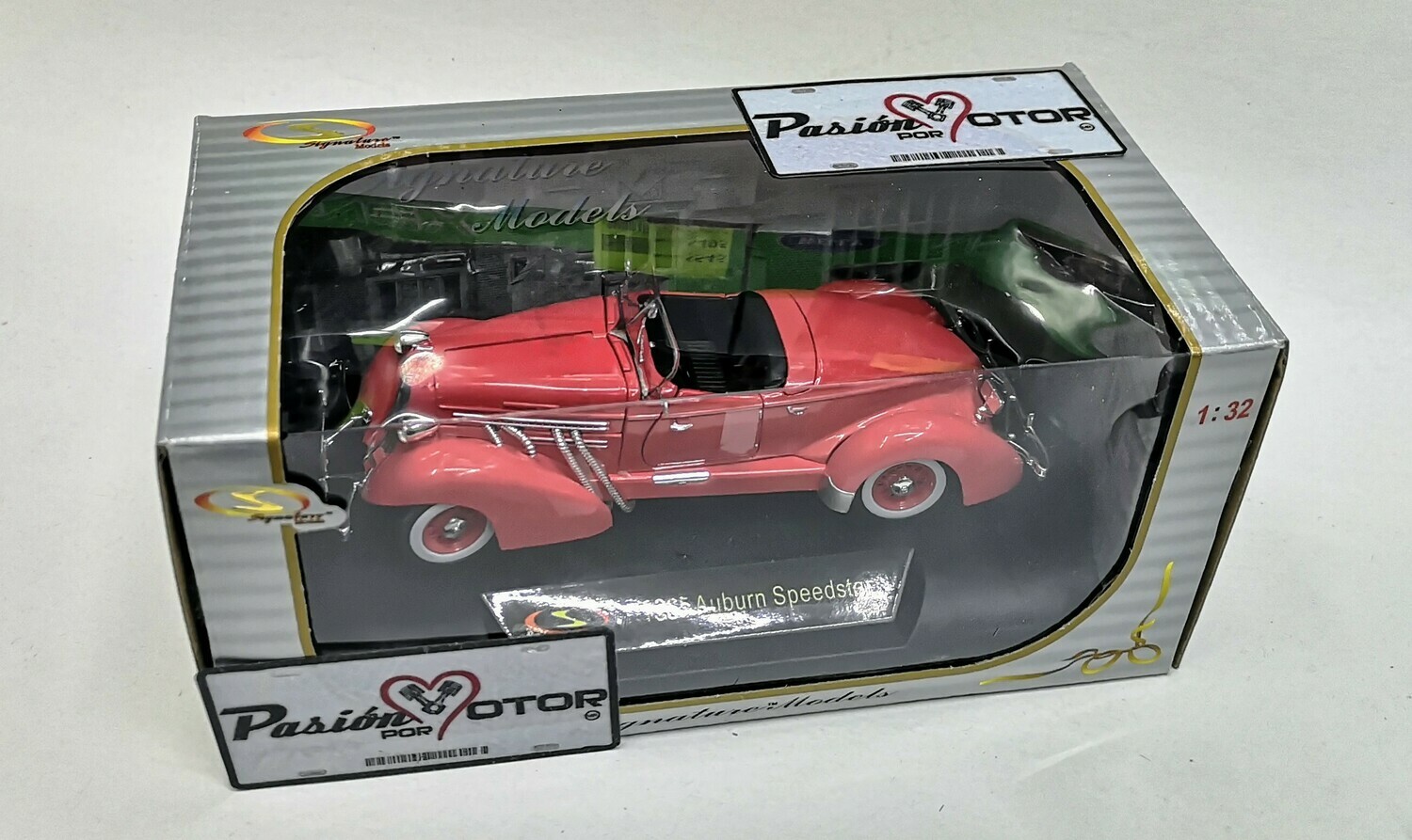 1:32 Auburn Speedster 1935 Coral Signature Models Carcacha C Caja